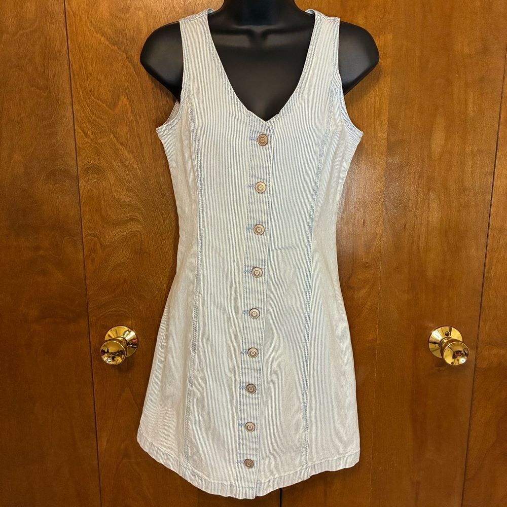 Thread & Supply Denim Button-Down Mini Dress - image 1